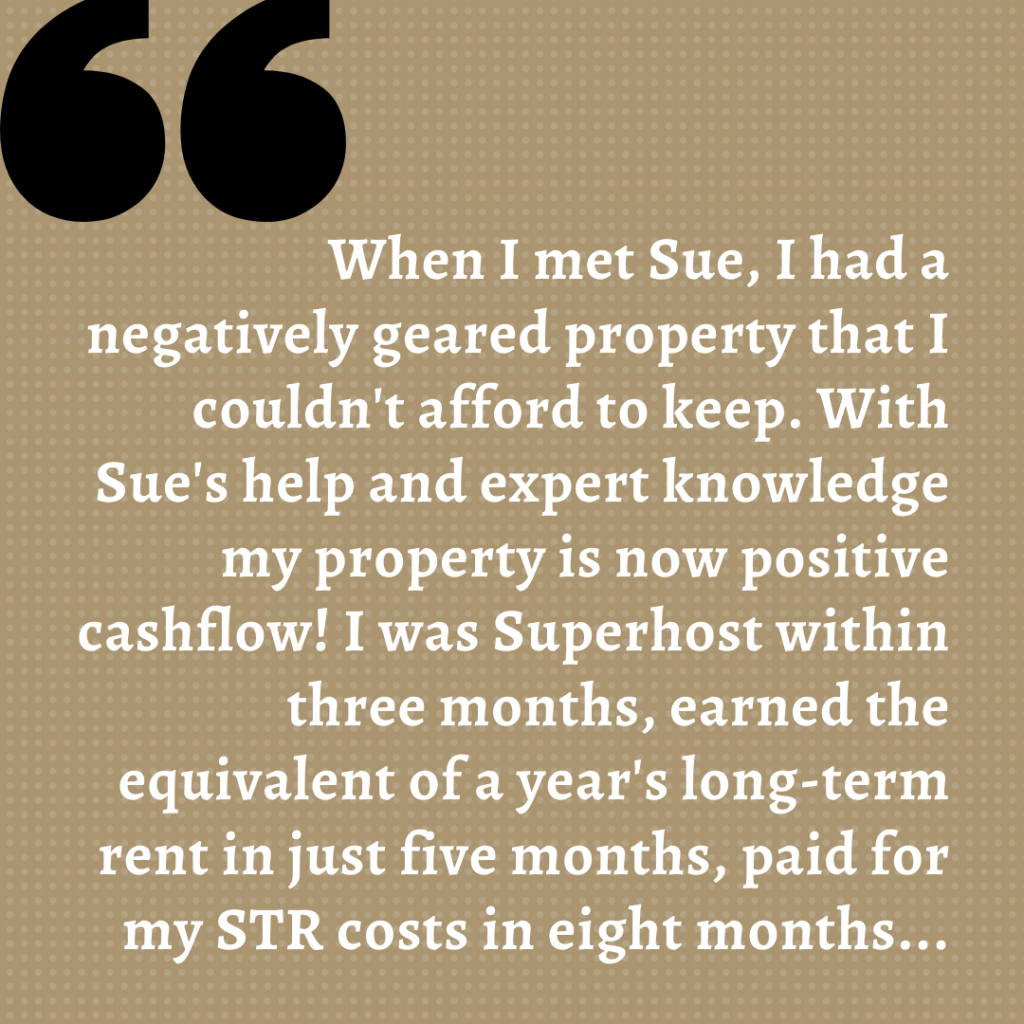 Sue Jordan Airbnb HomeAway hosting expert