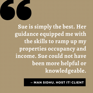 Sue Jordan Airbnb HomeAway hosting expert